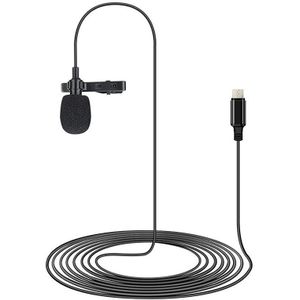 Abdz-Mini Microfoon Lavalier Condensator Microfoon Met Type-C Plug Voor Android Ios Smartphone Usb Microfoon