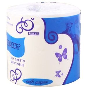 Toiletpapier Bulk Rollen/Standaard 3-Ply Bad Tissue Huishouden Badkamer Zachte Papieren Handdoek 1/2/6/10 Rolls