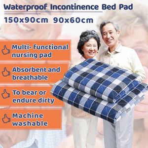 Kid Adult Incontinentie Bed Pad Wasbare Herbruikbare Matrashoes 150X90cm Katoen 3 Laag Absorbeert Snel Matras Protector Cover