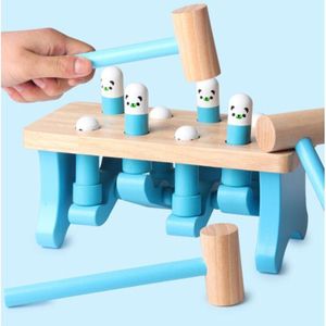 Vroege Kinderjaren Leren Onderwijs Houten Speelgoed Oude Baby Beer Hamster Ouder-kind Interactieve Game Lawaaimaker Speelgoed