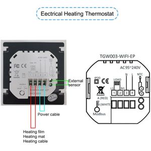 Tuya Wifi Slimme Thermostaat 220V Elektrische/Water/Gas Boiler Verwarming Thermostaat Temperatur Controller Werkt Met Google Thuis, alexa
