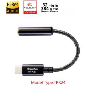 Hi-Res Usb Dac Type C Naar 3.5Mm Hoofdtelefoon Hifi Versterker Adapter Voor Google Pixel 4 Oppervlak Pro 7 Note 10 Ipad Pro