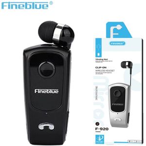 Fineblue F2 Pro Bluetooth 5.0 Oortelefoon Draadloze Intrekbare Draagbare F920 Headset Ruisonderdrukkende Dragen Clip Sport Running Earph