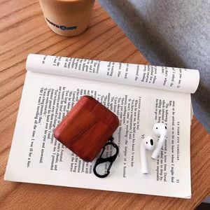 Bluetooth Draadloze Hout Oortelefoon Case Voor Airpods 2 Case Luxe Leuke Cover Voor Apple Air pods Case Earpods Hoofdtelefoon Case doos 1