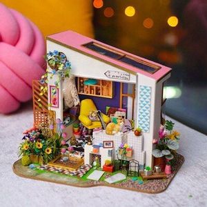 Diy Poppenhuis Miniatuur Poppenhuis Meubels Houten Poppenhuis Kits Forchildren Voor