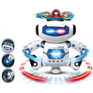 360 Graden Draaiende Smart Ruimte Dans Robot Wandelen Speelgoed Met Muziek LED Licht voor Kinderen Elektronische Astronaut Dans Speelgoed