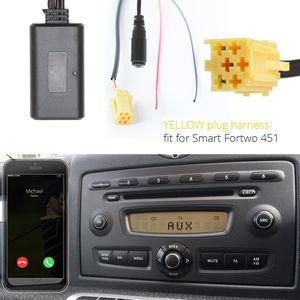 Bluetooth Draadloze Micro Telefoontje Handsfree Kabel Aux Adapter Voor Smart Fortwo 450 451 Roadster Radio Cd 6 8 Pin mini Iso Plug