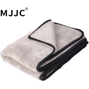 MJJC 40*100 cm Grey Kleur Zwart Randen Pluche Auto Drogen Doek Handdoek Car Care Handdoek Voor Auto Drogen polijsten Waxen