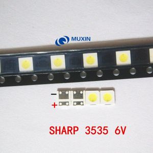 200 stks/partij Voor SHARP LED TV Toepassing LCD Backlight voor TV LED Backlight 1.2W 6V 3535 3537 Cool wit GM5F20BH20A