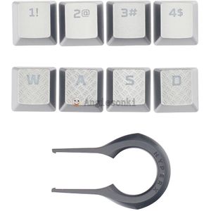 Zilver Kleur Keycaps Voor Razer Gaming Mechanische Toetsenbord 1234/Wasd Toetsen Licht Door Back Lit Cherry Mx Compatibel