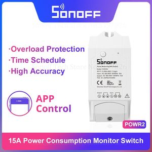 Itead Sonoff Pow R2 15A Wifi Smart Switch Met Hogere Nauwkeurigheid Monitor Energie Gebruik Power Meten Ondersteuning Alexa Google Thuis