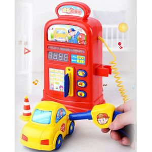 1 Set Simulatie Gas Station Modeling Toy Pretend Speelhuis Speelgoed ABS Plastic Vroeg Educatief Voor Kinderen