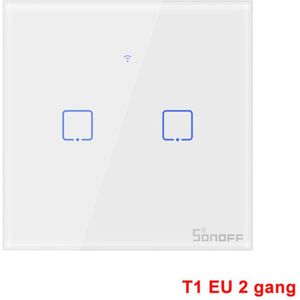 Vervanging Voor Google Home Sonoff T1 86 1/2/3 Gang Tx 433Mhz Rf Rc Wifi Wandschakelaar Smart schakelaar Eu Standaard