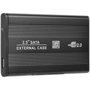 2.5 Inch Harde Schijf Case Aluminium Sata USB2.0 Externe Harde Schijf Case Draagbare 480Mbps Sata USB2.0 Behuizing Case