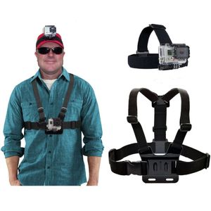 Elastische Verstelbare Hoofdband Mount Riem En Borst Riem Mount Kit Voor Sport Camera Serie Actie Camera Accessoires