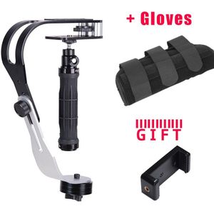 Mini handheld stabilisator Video Steadicam voor Digitale Camera HDSLR DSLR Camcorder DV Mobiele Telefoon + Handschoenen