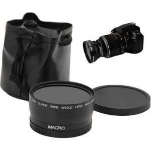 OOTDTY 58mm 0.45x Groothoek en Macro Lens voor Canon EOS 350D/400D/450D/500D /600D