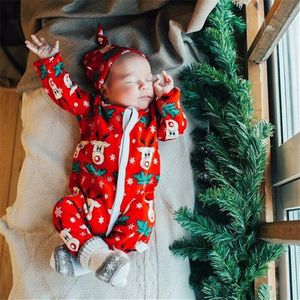 0-24M Kerst Pasgeboren Kid Baby Boy Meisje Kleding Elanden Cartoon Leuke Romper Lange Mouwen Xmas Party Club katoen Winter Outfit