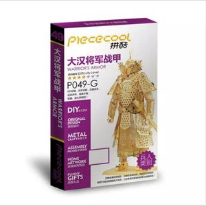 3D Metallic Model Kids Volwassen Speelgoed Krijgers Armor Model Puzzel Han Dynastie Algemene Samurai Voor Kinderen Diy Voegwerk Handgemaakte