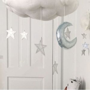Baby Kids Beddengoed Rammelaars Opknoping Ornament Slaapkamer Crib Muur Decor Wolken Golden Moon Sterren Stijl Foto Props Speelgoed