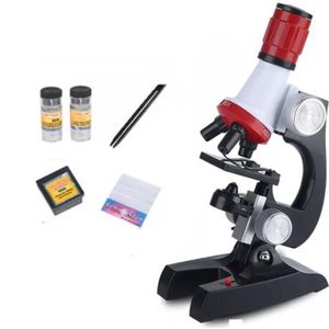 1200X Kinderen Microscoop Kit & 12 Stuks Voorbereid Biologische Specimen Slides Lab Instrumenten Wetenschap Educatief Speelgoed Cadeau Voor Kinderen