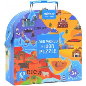 Hobbylane Wereldkaart Puzzel Kids Educatief Speelgoed Cultuur Geografie Erkenning Speelgoed 100 Stks/set