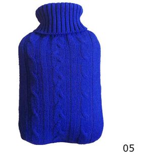 2000Ml Warm Water Fles Gebreide Cover Effen Kleur Water Gevulde Tas Doek Cover Handwarmer Winter Soft water Fles