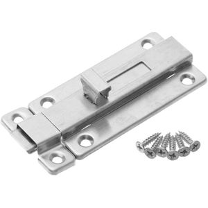 Roestvrij Stalen Deur Schuur Lock Bolt Kast Vangsten Slide Hangslot Sluiting Set Voor Badkamer Wc Slaapkamer Home Improvement