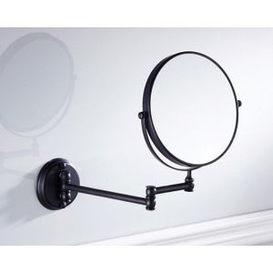 Retro Badkamer 8 Inch Opvouwbare Make-Up Spiegel Flip Telescopische Spiegel Creatieve Persoonlijkheid Muur Opknoping Badkamer MirrorQ420