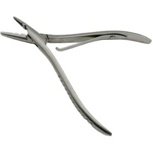 1 stk/partij 7 inch Zilver Roestvrij Staal Hair Extension Tang met twee gaten Keratine Hair Extensions Gereedschap