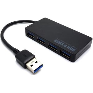 Ultra-Dunne 4-Poort USB3.0 Hub Hoge Snelheid Indicator Licht Usb Hub Voor Multi-Apparaat Computer Laptop