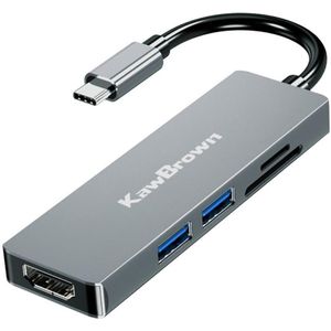 Kawbrown Usb C Hub Type-C Naar Hdmi USB-C Naar Usb 3.0 Connector Tf/Sd Adapter Voor mac Book Pro Laptop Dock Station Accessoires