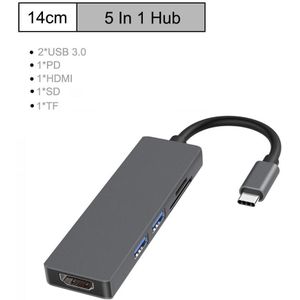 Type C Hub Usb Hub Multi Usb 3.0 Hdmi Adapter Ethernet Rj45 Lan Adapter Voor Macbook Pro Type C 3.0 Splitter 7 Port Usb C Hub