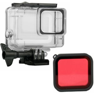 Voor GoPro Hero 7 Wit & Zilver Waterdichte Behuizing Case Met Rode Lens Filter Voor Go Pro 7 Beschermende Doos shell Accessoires