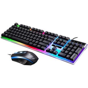 Usb Opladen Licht Toetsenbord En Muis Kit Rainbow Led Gaming Apparatuur Voor PS4 Een