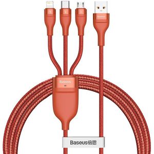 Baseus 5A Type C Kabel Voor Huawei Samsung Xiaomi Snel Opladen Usb Kabel Voor Iphone 11 Micro Usb Charger Cable 3 In 1 Data Draad