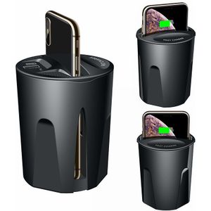 10W Snelle Draadloze Oplader Autolader Cup Voor Iphone 11 Pro Xs Xr/X/8 Samsung Galaxy s9/S8/Note10/Note9 Auto Cup Opladen Houder
