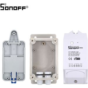 Itead Sonoff Dual R2 2CH 2 Gang Draadloze Afstandsbediening Wifi Schakelaar Timer 10A 16A 220V Smart Home Automation google Home Alexa