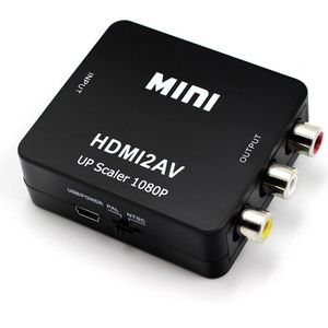 Wiistar 1080P Mini HDMI naar RCA AV Composite Adapter Converter HDMI2AV Adapter Converter Box Ondersteuning NTSC PAL Uitgang voor TV DVD
