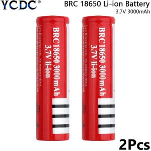 1/2/4/6/8 Stuks 18650 Lithium Batterij 3.7 V Volt 3000Mah Brc 18650 oplaadbare Batterij Li-Ion Lithium Batterij Voor Power Bank Torch