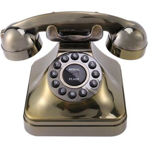 WX-3011 Antiek Brons Telefoon Vintage Vaste Telefoon Desktop Caller Home Office Hotel Antieke Telefoon