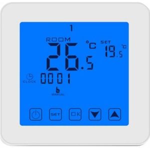 Grote Touch Screen Programmeerbare Elektrische Verwarming Thermostaat Koolstof Kristal Muur Warm Thermostaat Smart Home Levert HY08BW