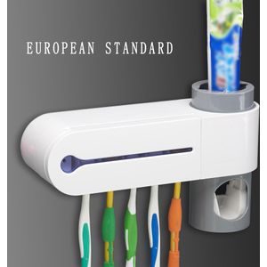 UV Light Tandenborstel Sterilisator Automatische Tandpasta Squeezers Dispenser Wall Mount Tandenborstelhouder Badkamer Accessoires Set