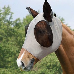 Snelle Levering Paard Masker Anti-Fly Verstelbare Mesh Paard Vliegende Masker Ademend Comfort Paardensport Levert Paard Maskers