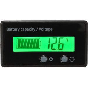 Indicator Lithium Monitor Tester Backlit Display Backlit Gauge Universal Knoppen Batterij Capaciteit LCD Display Voltage Meter Auto