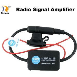 Auto Radio/Auto Dvd Gps Speler Antenne Signaal Amp Versterker Booster Radio Past Voor Alle Auto 'S Met circulaire Interface