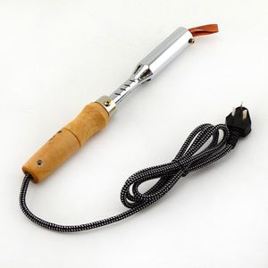 Externe Verwarmde Elektrische Lassen Houtgestookte Soldeerbout Pen Tip Gun Platte Koperen Hoofd Houten Handvat