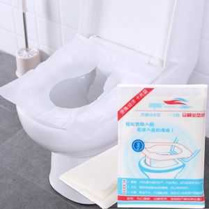10 stks/zak Wegwerp Toilet Seat Cover Mat 100% Waterdichte Wc-papier Pad Witte Wc Accessoires