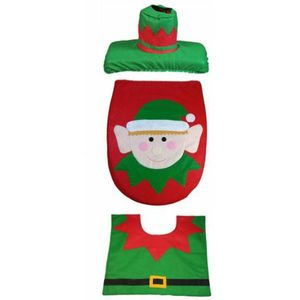 Kerst Elf Huishoudelijke Doek Toilet Seat Cover Radiator Cap Cover Home Decoraties Badkamer Set Kerst Sfeer