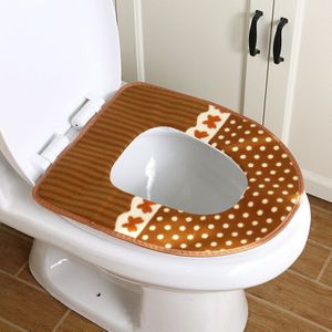 1Pcs Wc Toilet Seat Cover Kerst Badkamer Set Closestool Mat Soft Warmer Mat Wc Mat Set Badkamer Accessoires